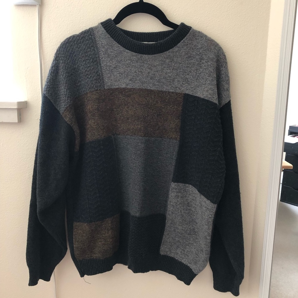 vintage color block sweater
